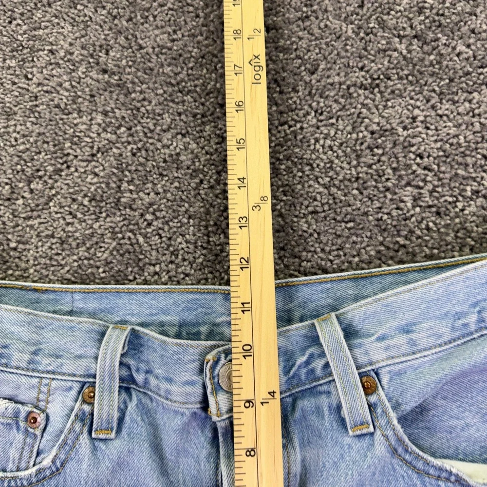 Levis 501 Cut Off Shorts Womens 29 Light Wash Denim Button Fly